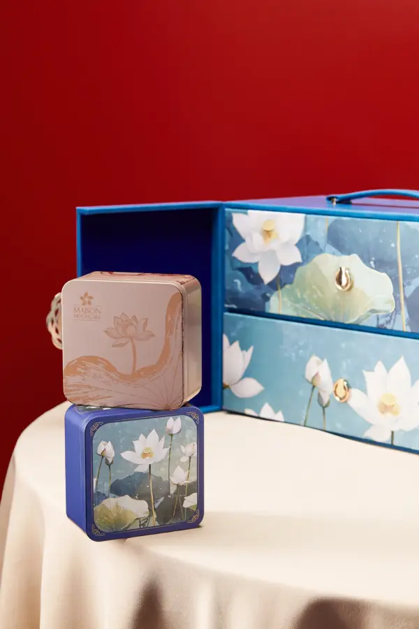 Bánh trung thu Maison Mooncake - hộp Giai Nhân - set 05 bánh nướng 120g
