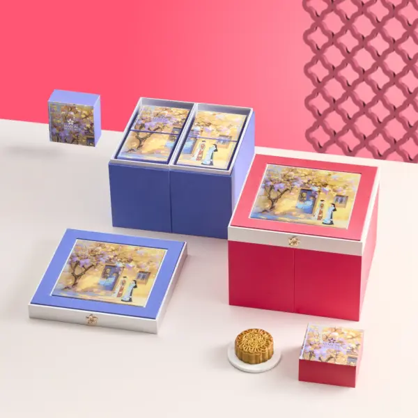 Bánh trung thu Maison Mooncake - hộp Quyến Rũ - set 08 bánh nướng 80g