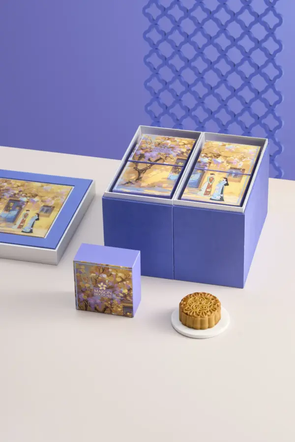 Bánh trung thu Maison Mooncake - hộp Quyến Rũ - set 08 bánh nướng 80g