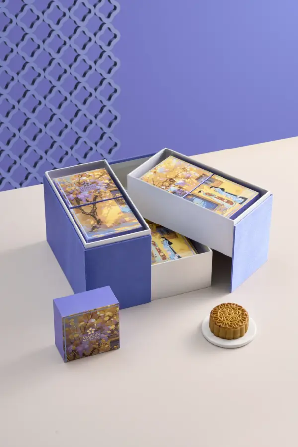 Bánh trung thu Maison Mooncake - hộp Quyến Rũ - set 08 bánh nướng 80g