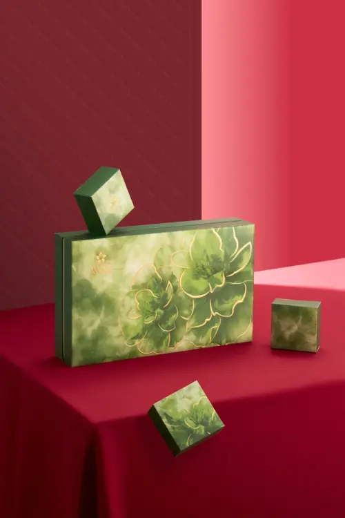 Bánh trung thu Maison Mooncake - hộp Sắc Hoa - set 08 bánh nướng 80g