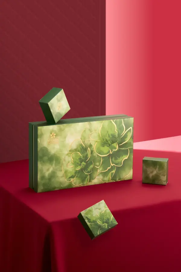 Bánh trung thu Maison Mooncake - hộp Sắc Hoa - set 08 bánh nướng 80g